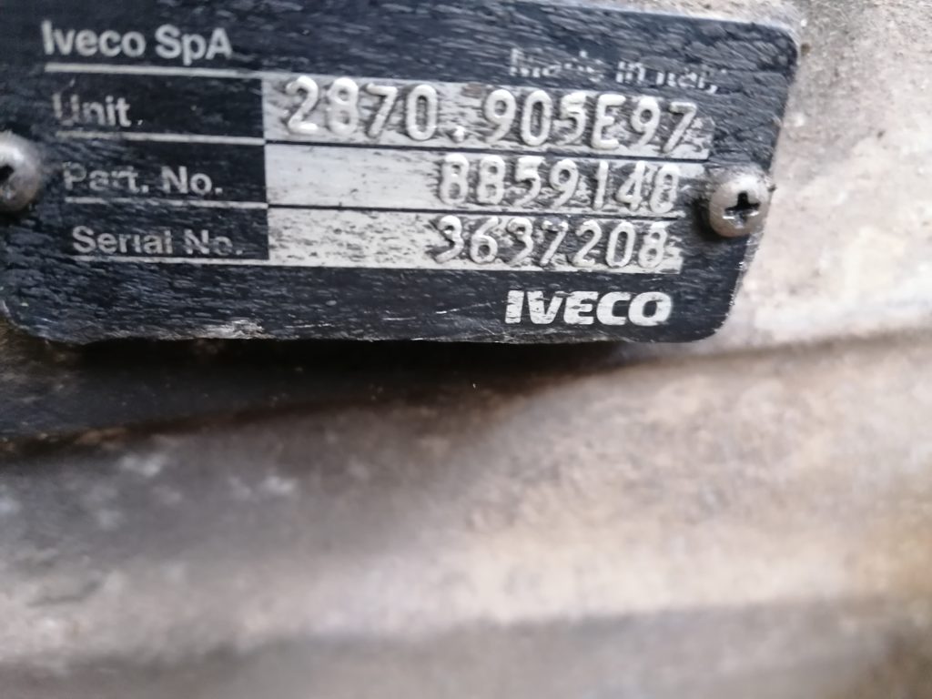 Cambio Iveco 2870.9 per Iveco 120E23