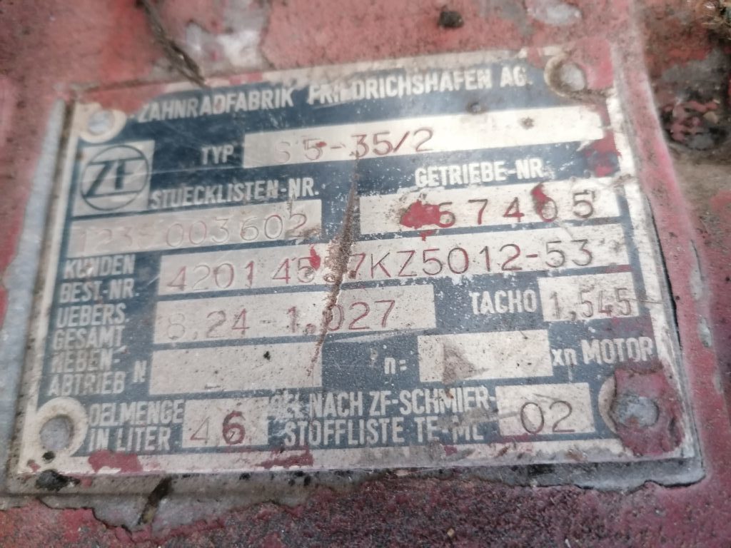 Cambio ZF S5-35/2 per Pullmino Fiat 79